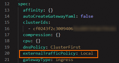 Set externalTrafficPolicy to Local