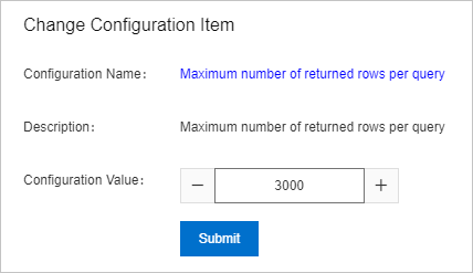 Modify the maximum number of rows that can be returned per query