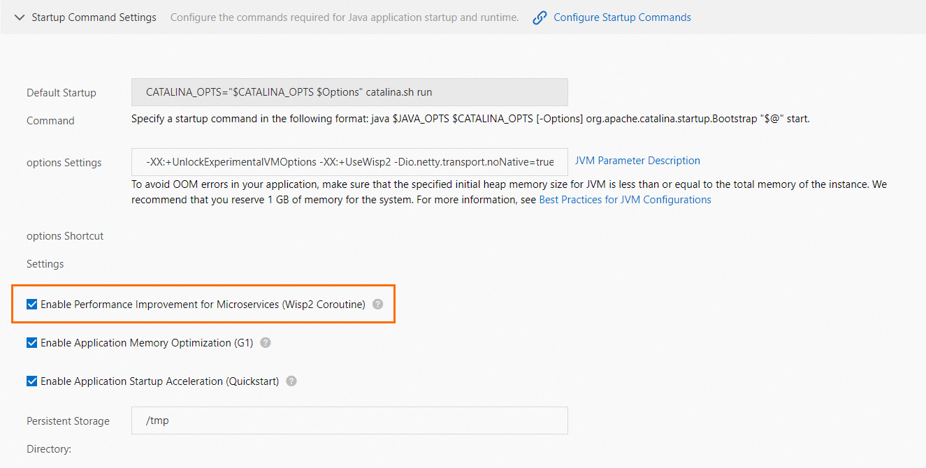 Enable microservice performance improvement