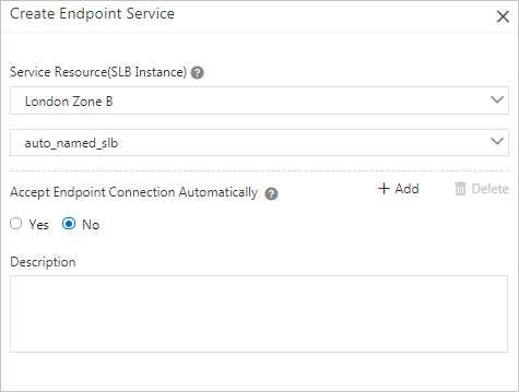 Create an endpoint service