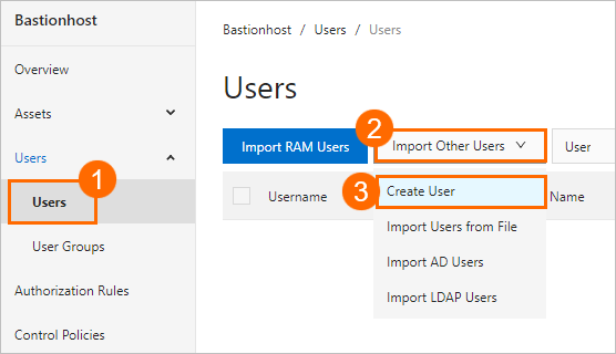 Create a bastion host user