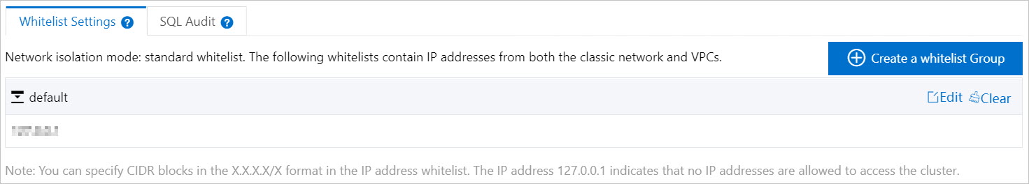 Edit Whitelist