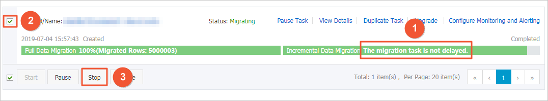 Incremental migration without delay