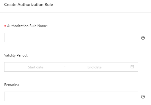 Create an authorization rule