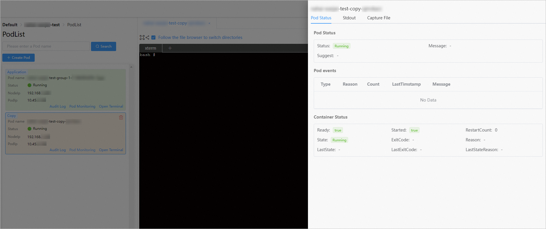 View Kubernetes scheduling events for diagnosis