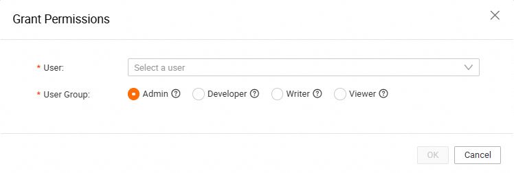 Grant Permissions dialog box