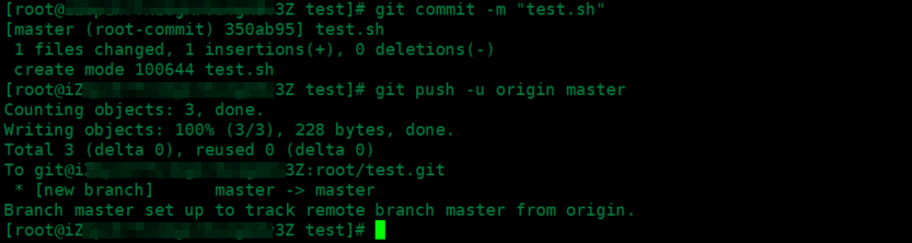 Git push command to push the file
