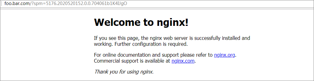 NGINX welcome page