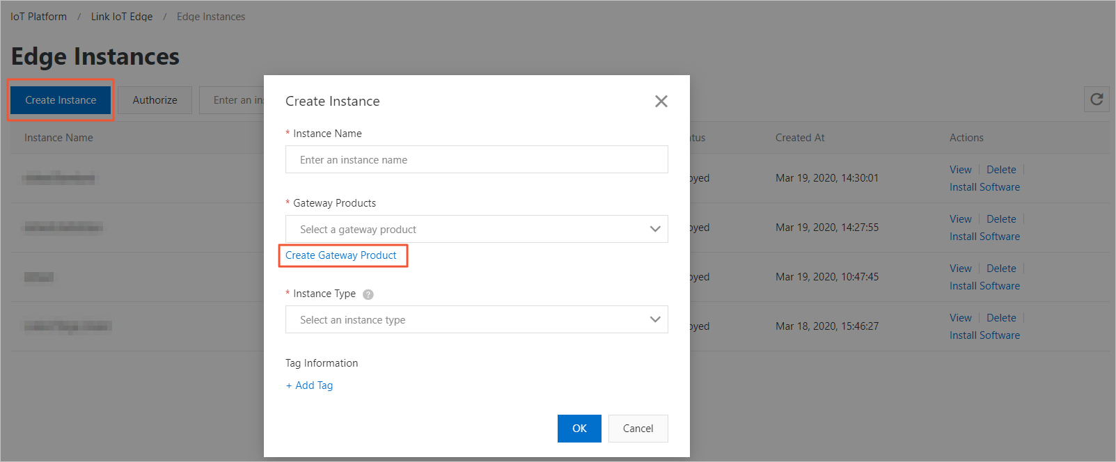 Create Gateway Product