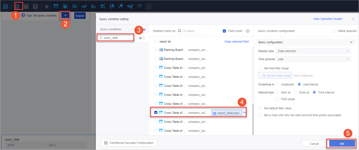 Configure filters