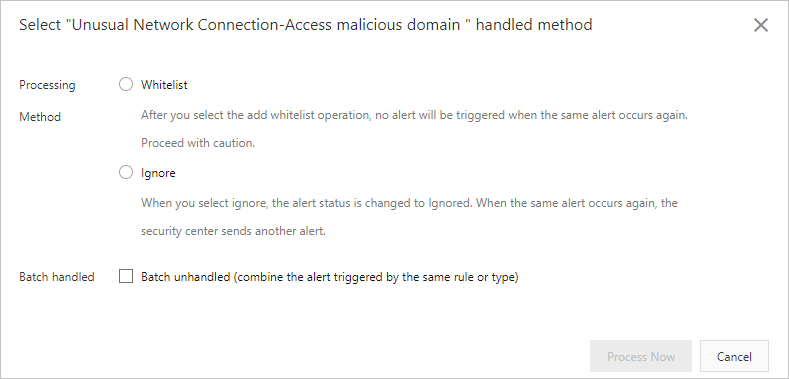 Solution to an alert on a suspicious network connection