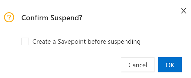 Confirm Suspend