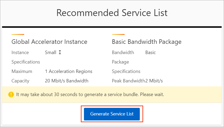 Recommended service list