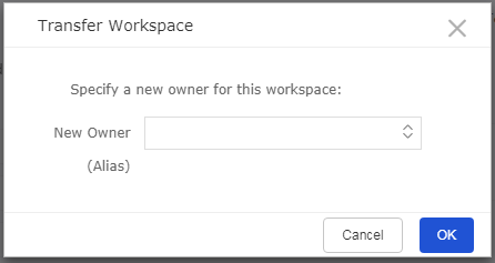 Transfer a workspace to another member