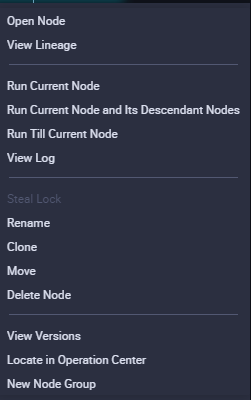 Shortcut menu