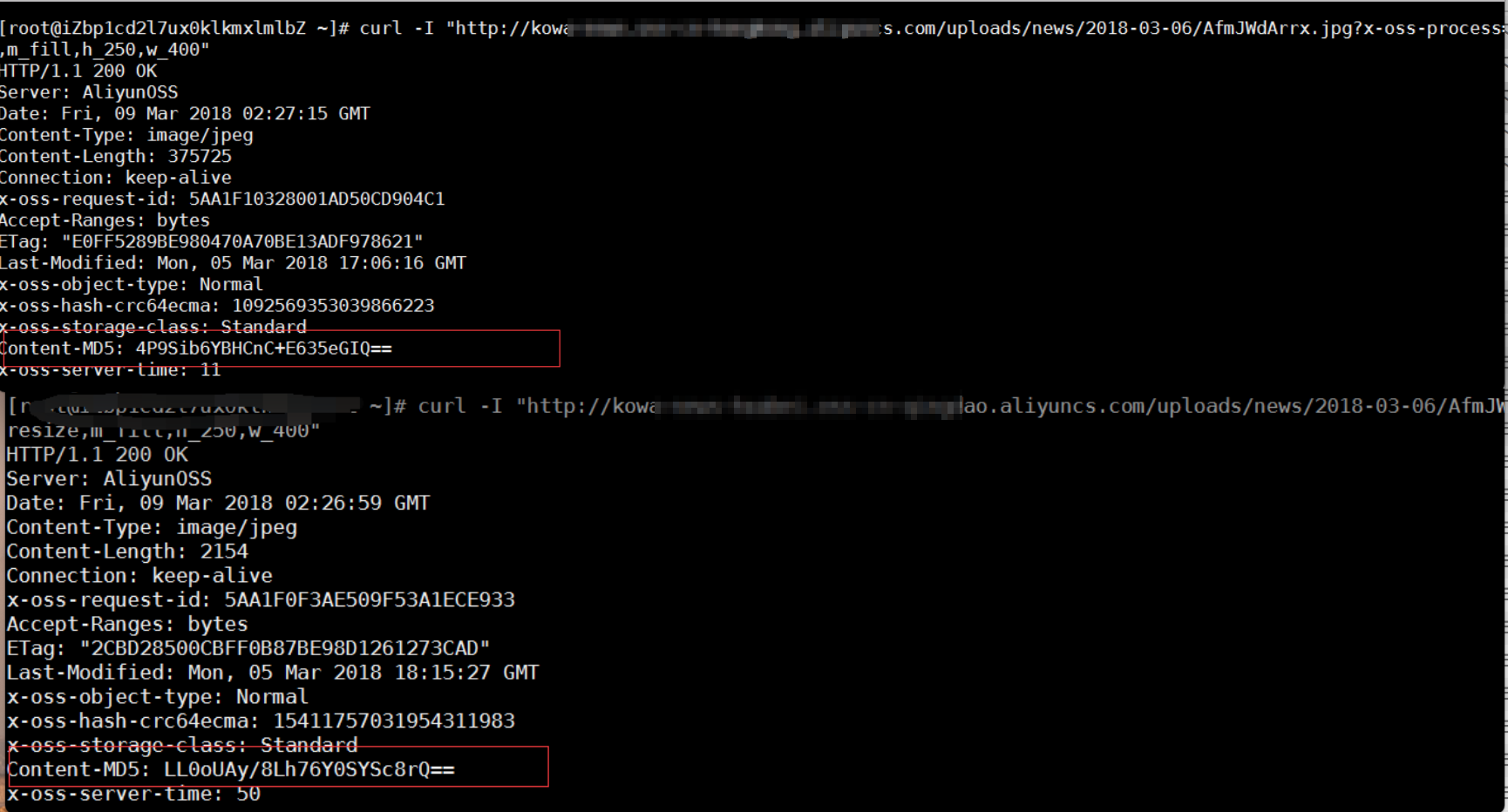 What do I do if the sizes of objects in the source and destination