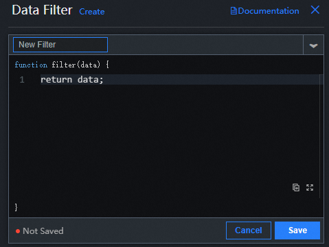 Dat Filter Create a filter - DataV - Alibaba Cloud Documentation Center