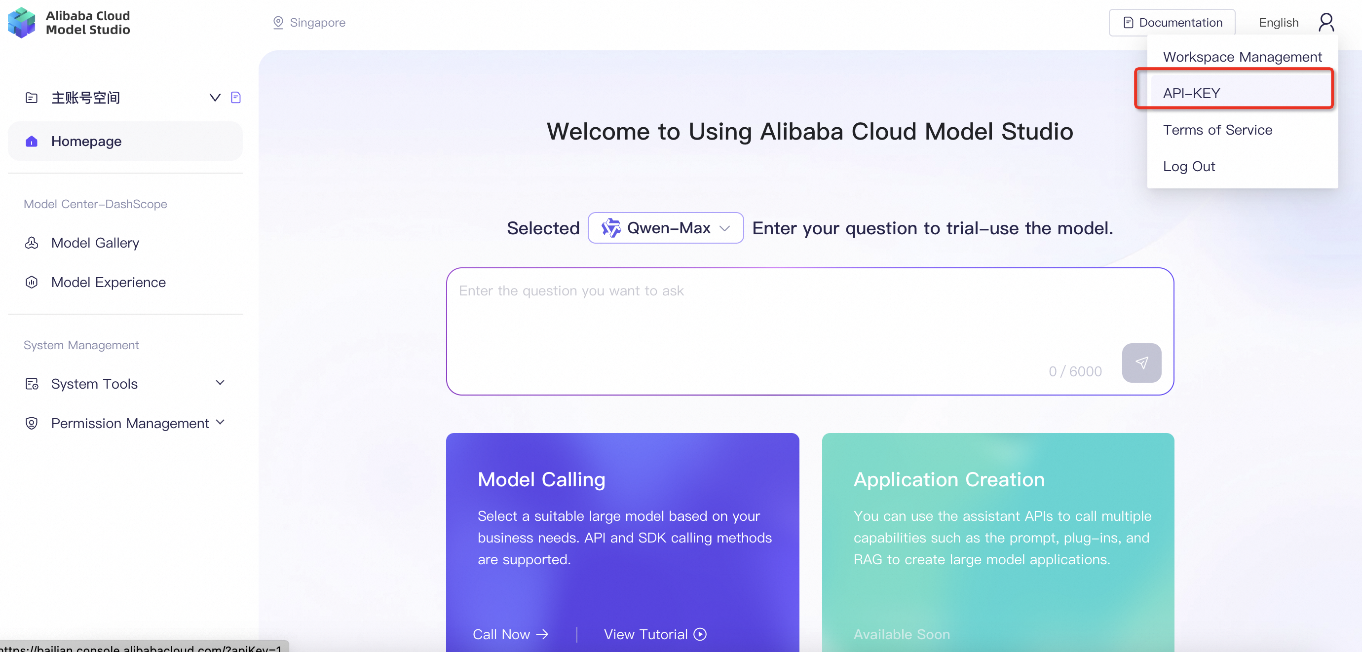 Create API Key