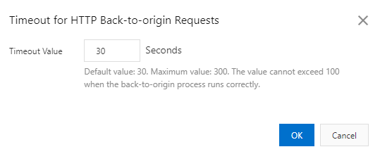 Timeout for HTTP Back-to-Origin Requests