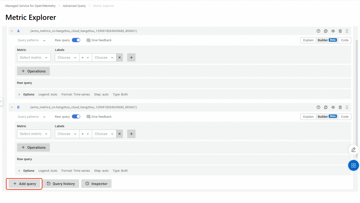 Metric exploration - Managed Service for OpenTelemetry - Alibaba Cloud ...