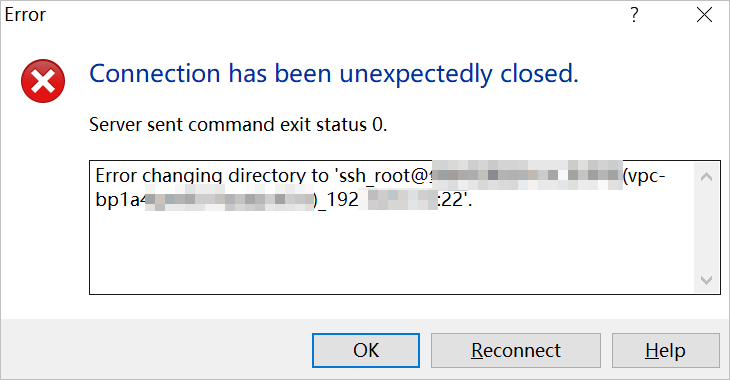 Error message