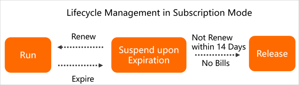 Lifecycle management of subscription instances