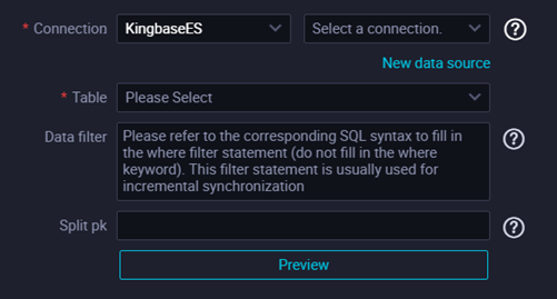 Configure a KingbaseES data source