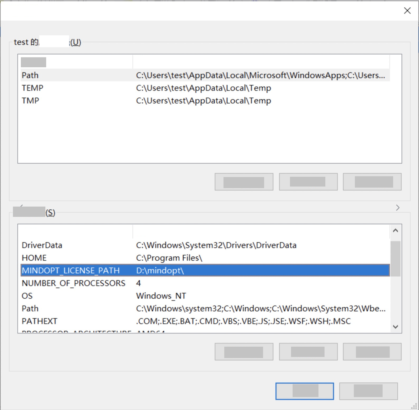 Set environment variables