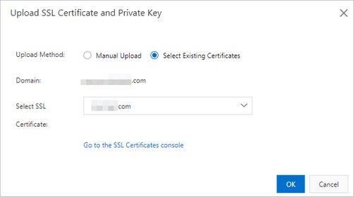 Select Existing Certificate