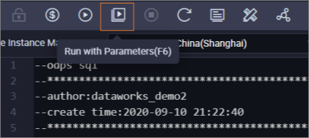 Run with Parameters