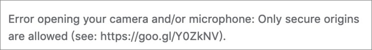 HTTPS is not used