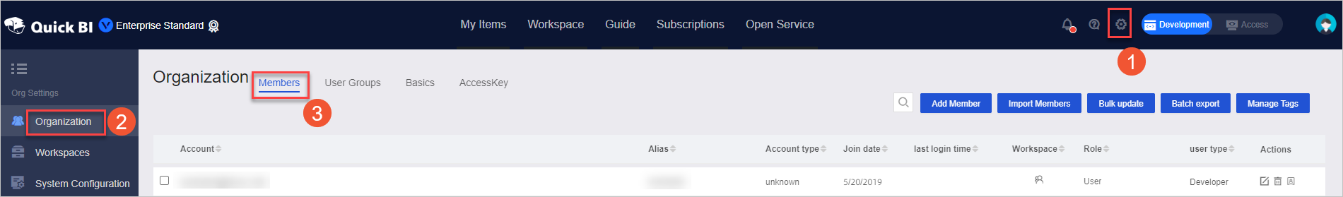 Manage member tags