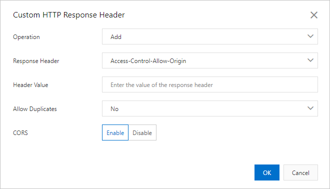 Custom HTTP response header