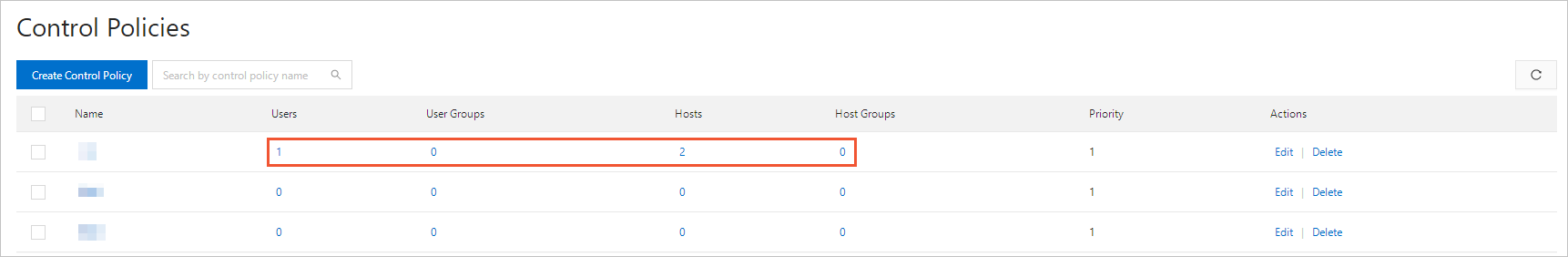 Associate hosts or users