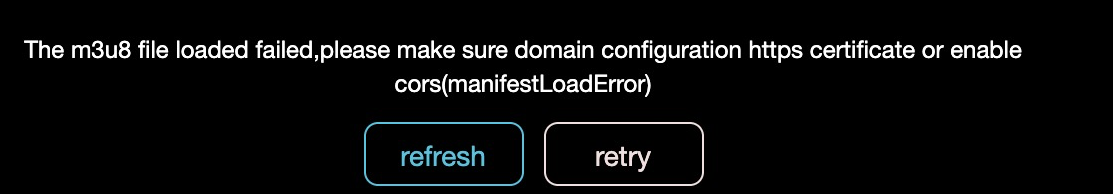 An error about CORS for the Flash player