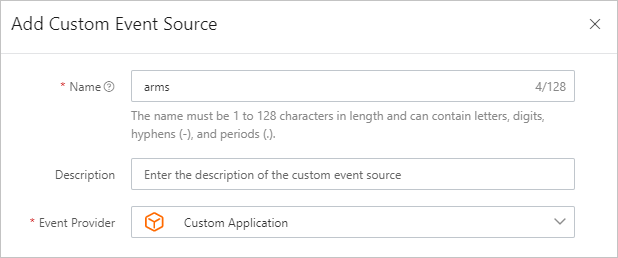 Custom event sources