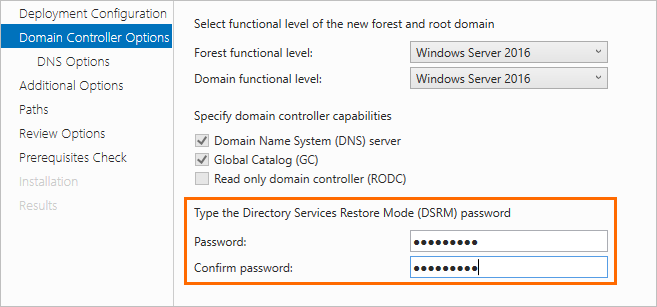 Set a DSRM password