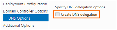 Create DNS delegation