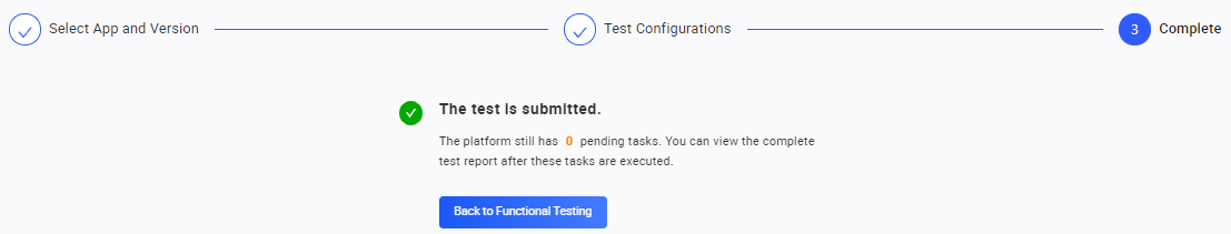Test submitted 