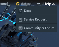 DataV Help menu