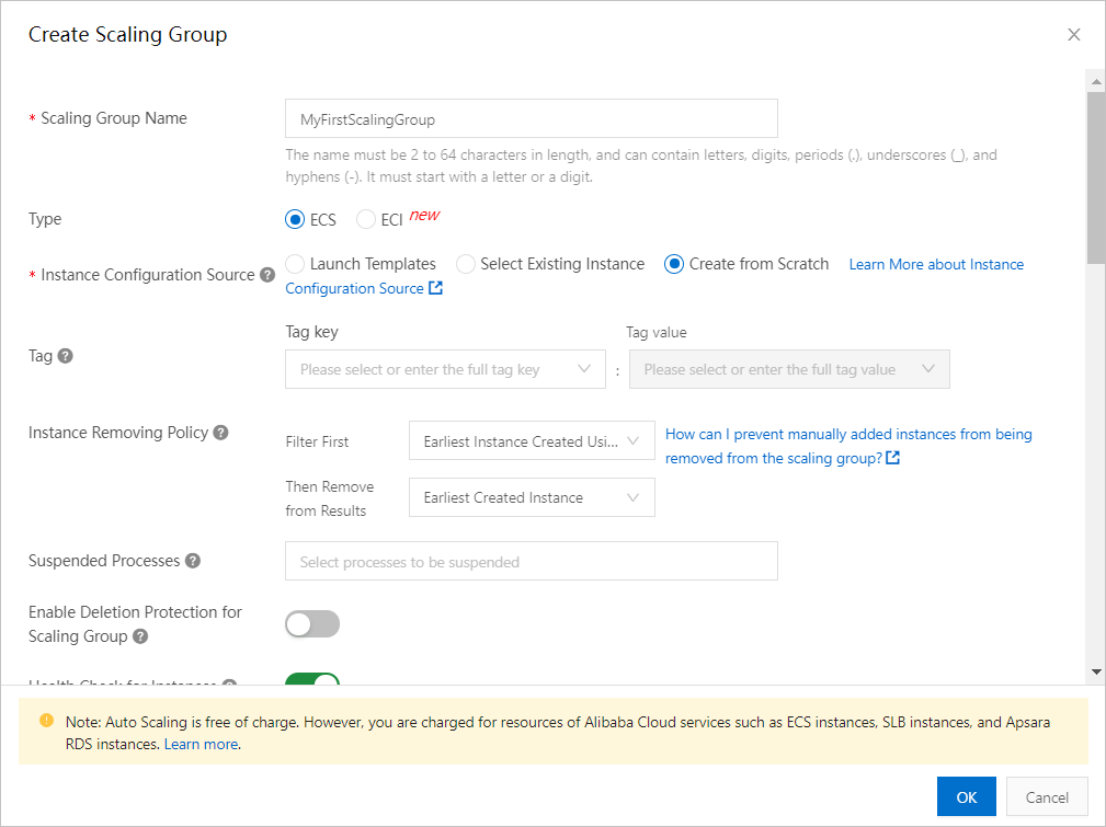 Scaling groups