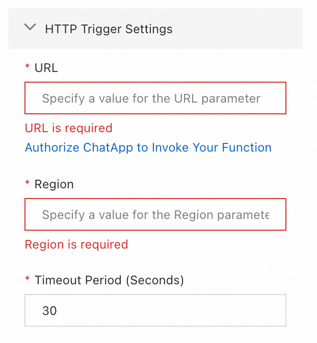 Timeout configuration