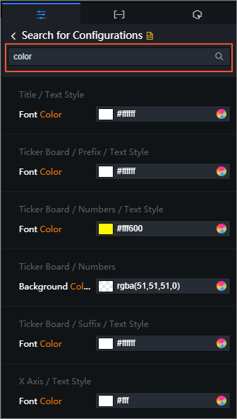 Search for Configurations pane