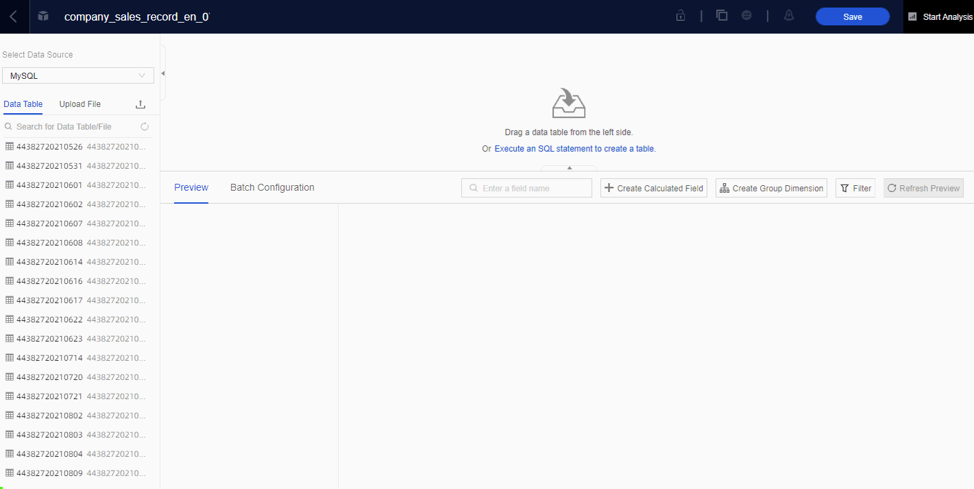 Create and edit a datasets