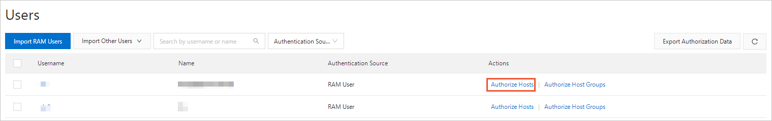 Authorize a user to manage hosts
