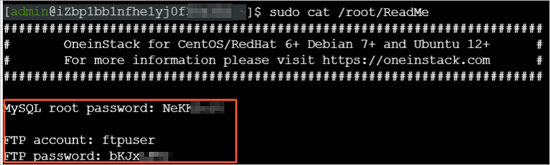 Information of software preset in LAMP