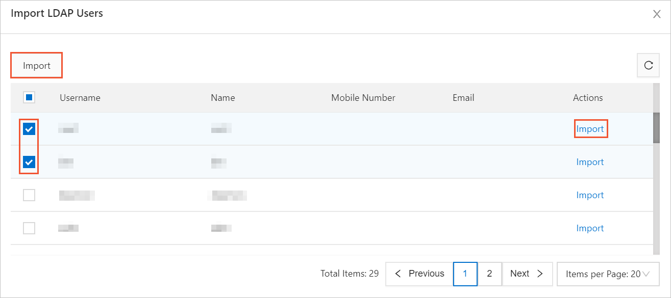 Import LDAP-authenticated users