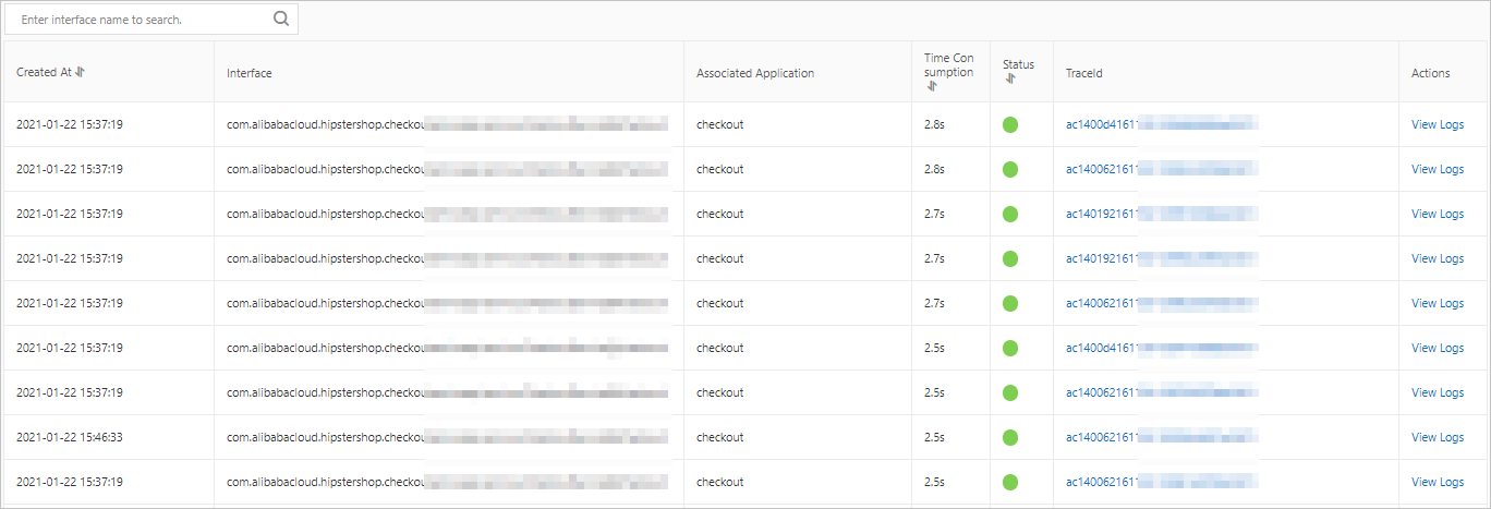 Interface Snapshot