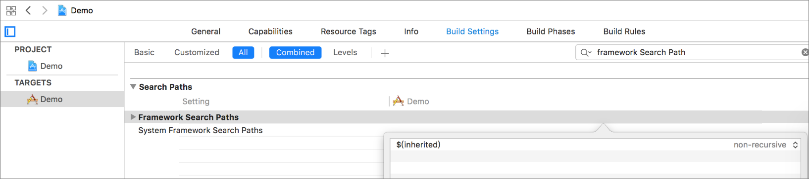 Framework Search Path