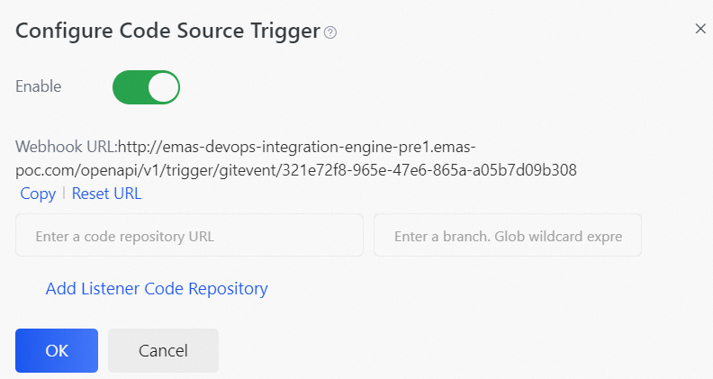 Code source configuration